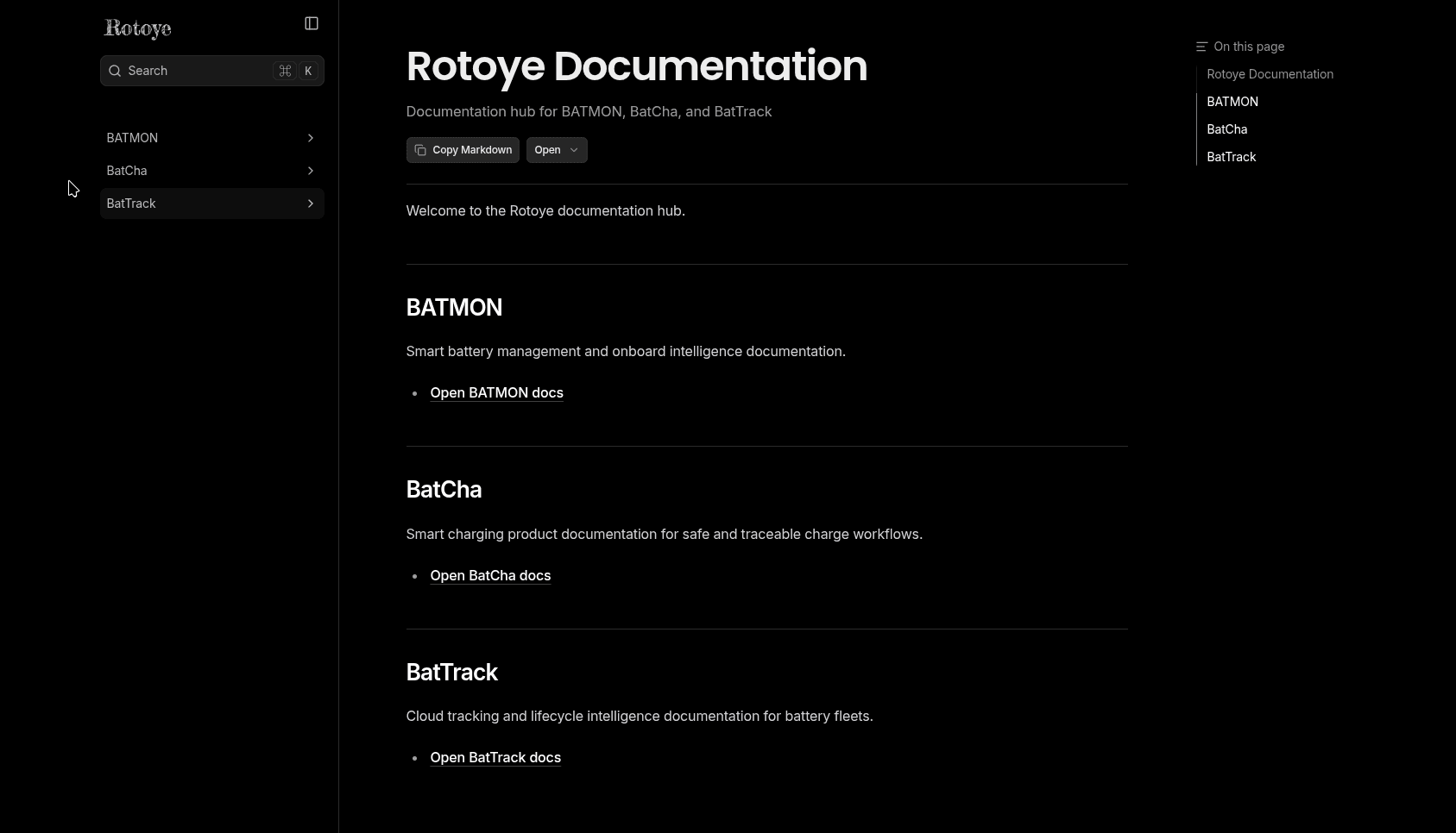 Rotoye Docs project screenshot